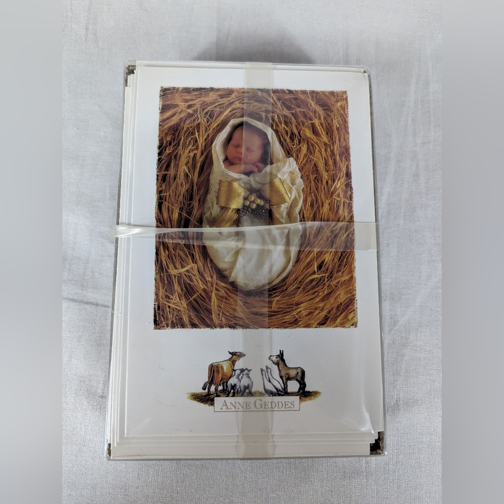 Anne Geddes Nativity Baby Christmas Cards 15 Cards and Envelopes Made in USA NEW